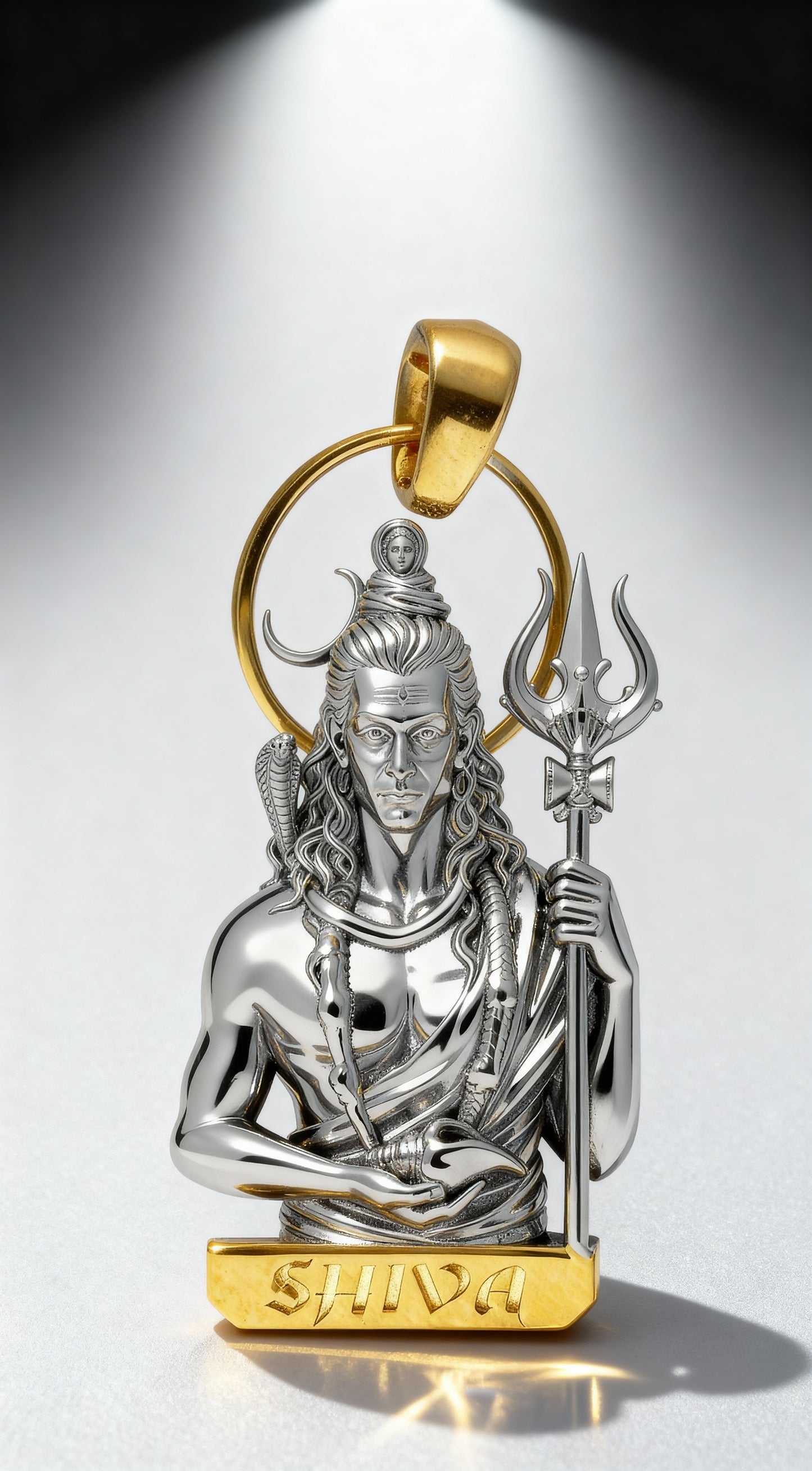 Shiva Pendant .925 silver (Gold & Rhodium Plate)