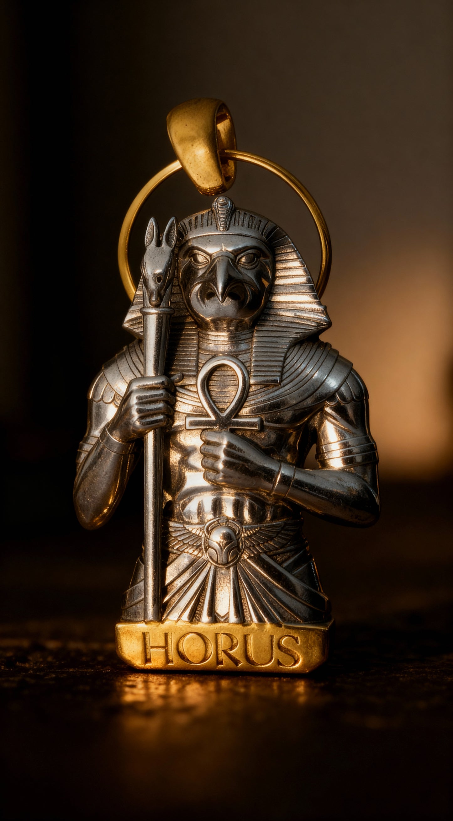 Horus Pendant .925 Silver (Gold and Rhodium Plated)