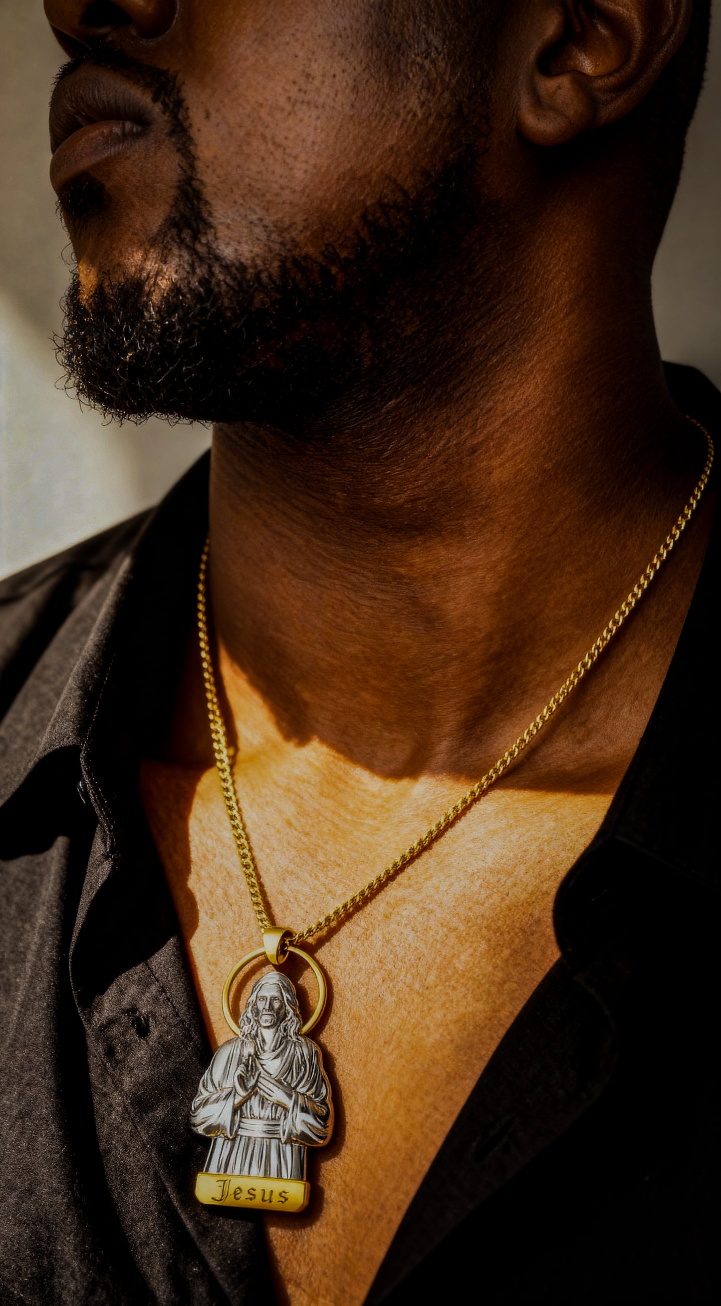 Jesus Pendant .925 silver (Gold & Rhodium Plated)