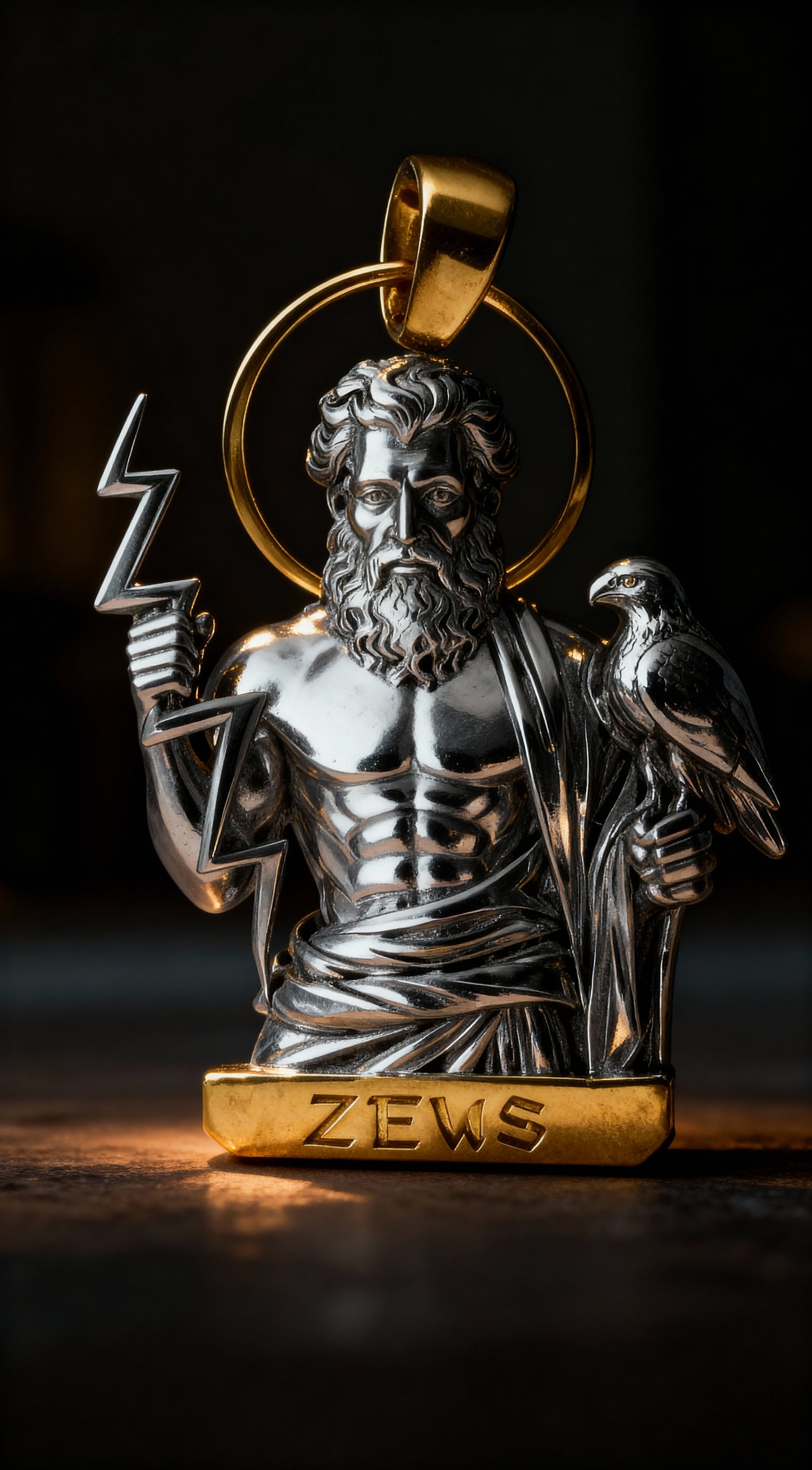 Zeus Pendant (Gold & Rhodium Plated)