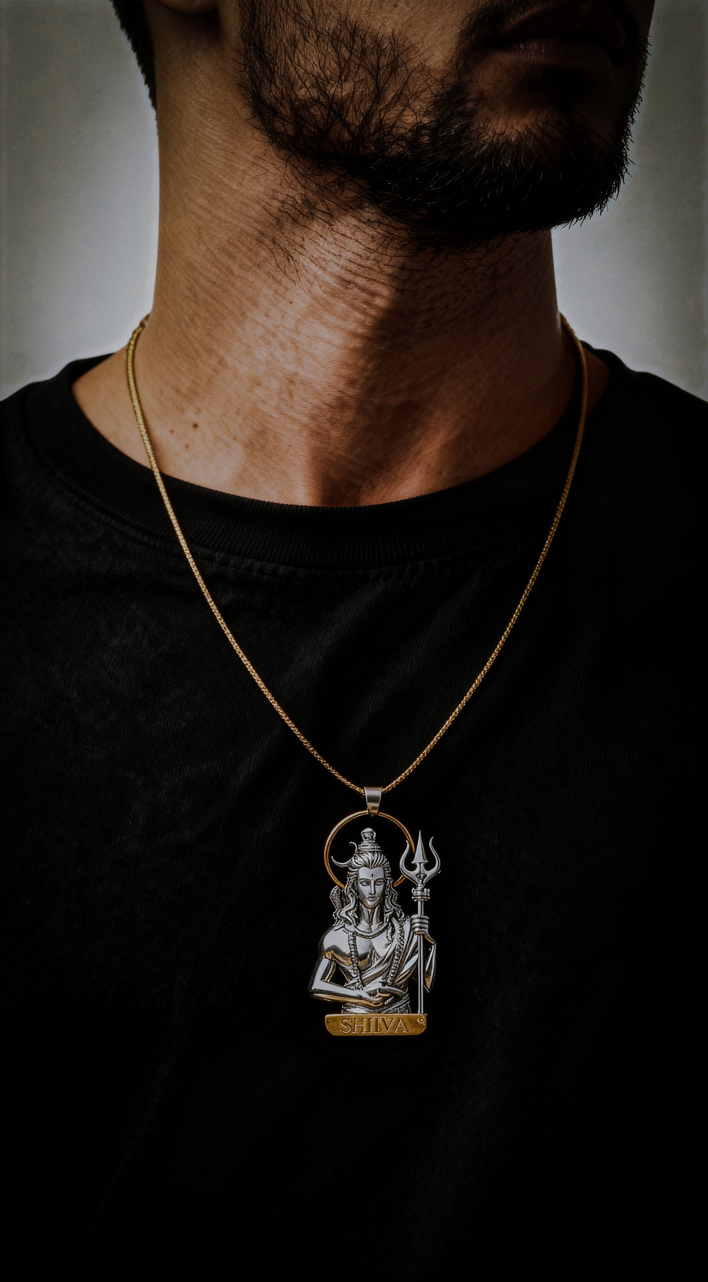 Shiva Pendant .925 silver (Gold & Rhodium Plate)
