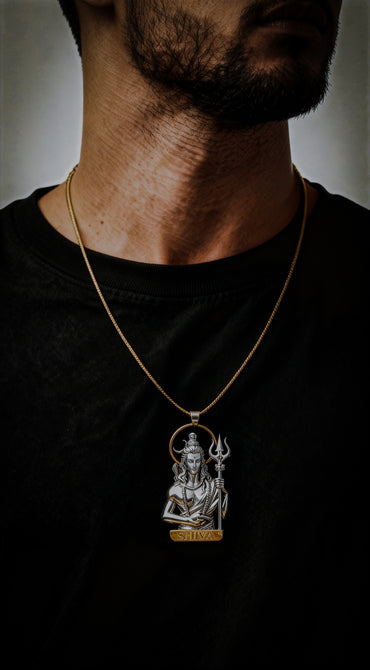 Shiva Pendant .925 silver (Gold & Rhodium Plate)