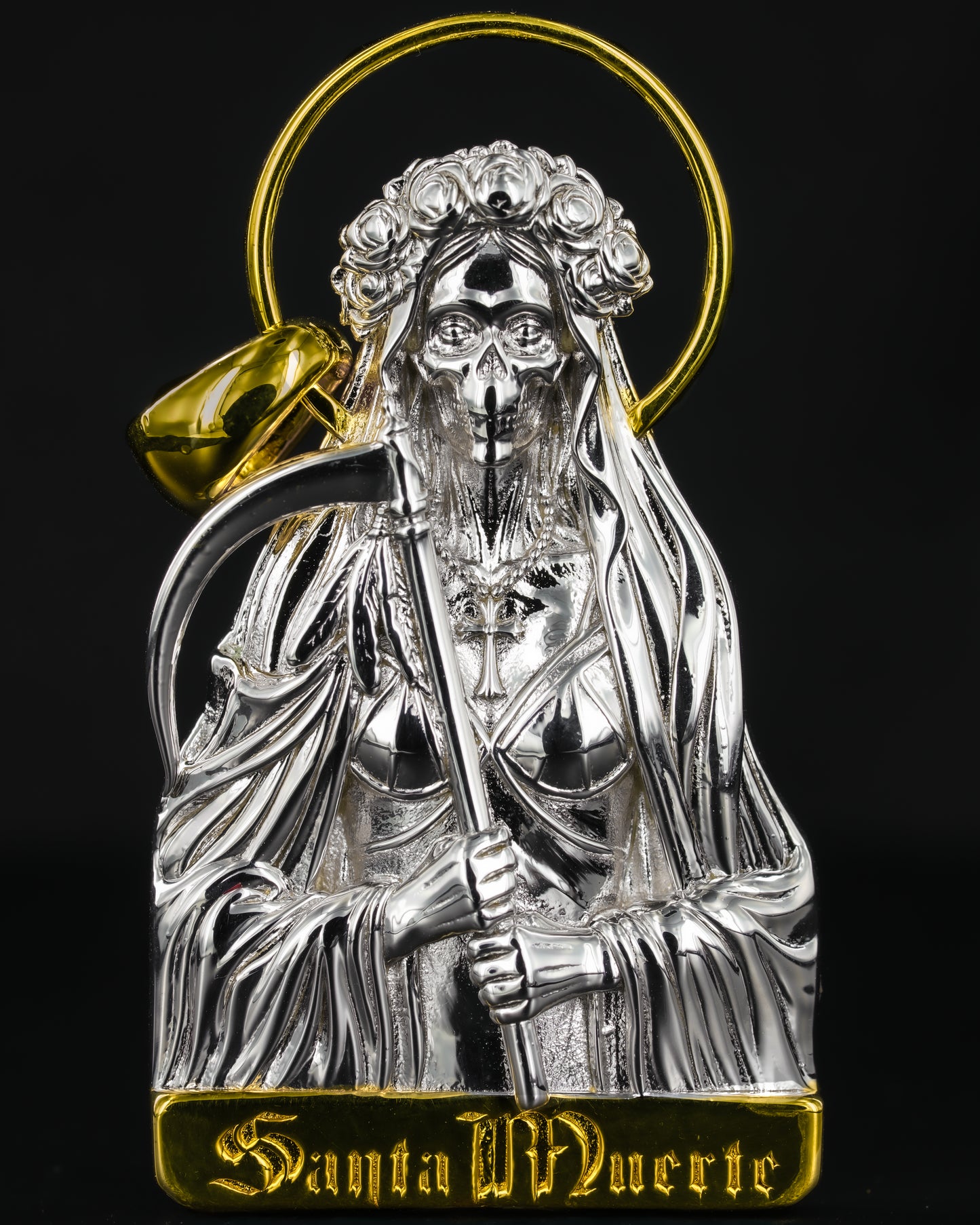 Santa Muerte Pendant .925 Silver (Gold & Rhodium Plated)