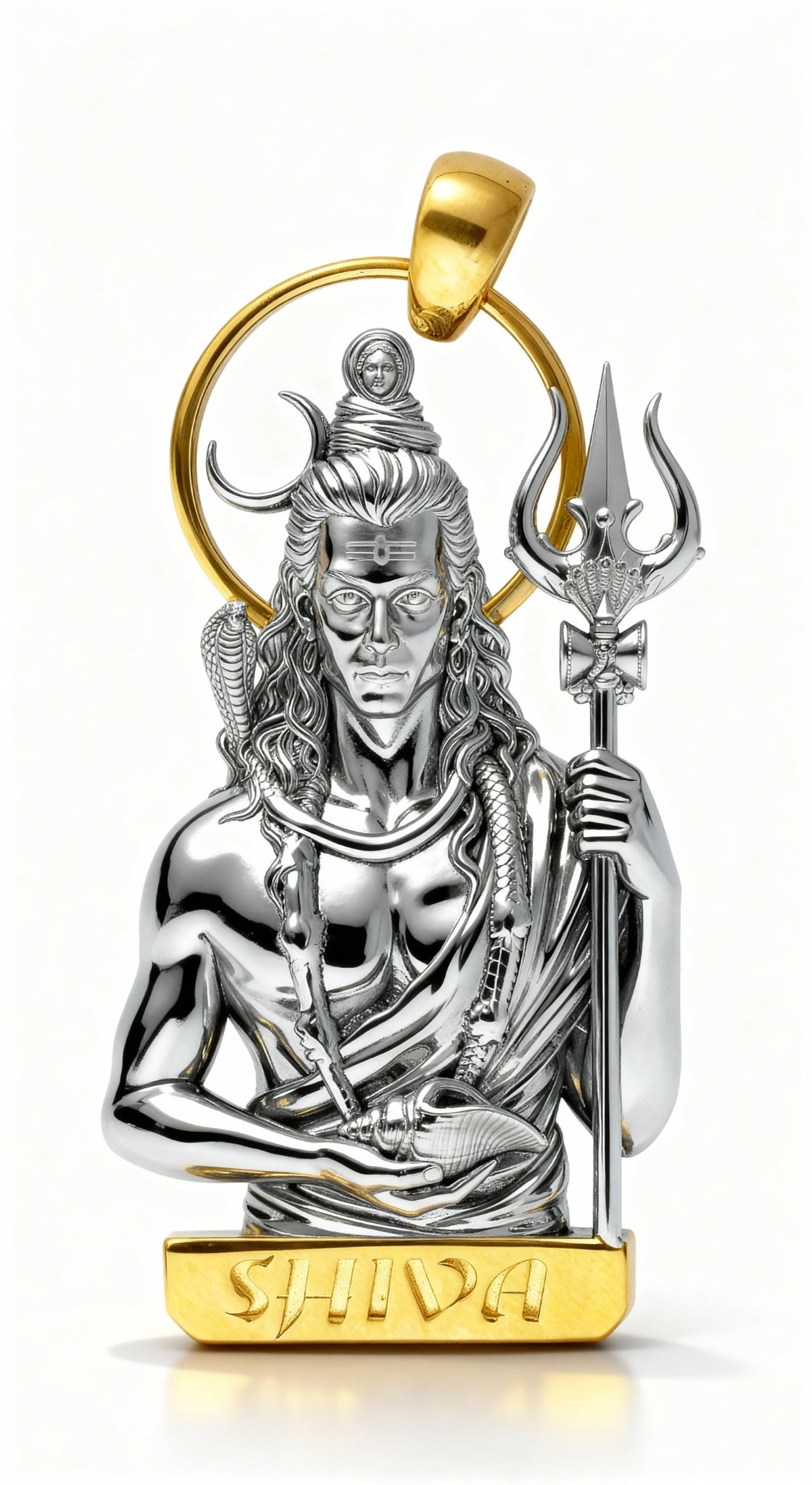 Shiva Pendant .925 silver (Gold & Rhodium Plate)