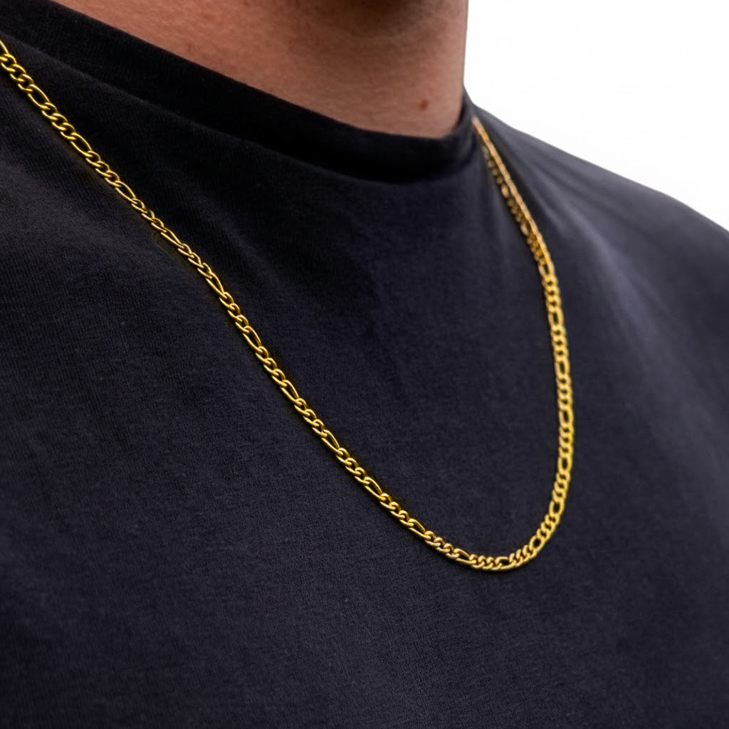 Figaro Chain .925 Silver (Silver or 18k Gold Plating)